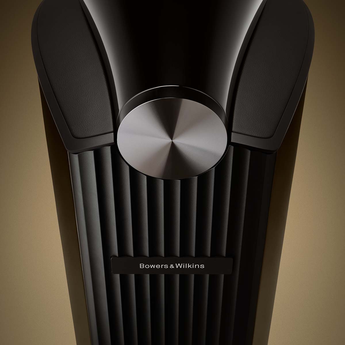Bowers & Wilkins 801 D5 Floorstanding Loudspeaker - detail of rear of single Stealth Black speaker
