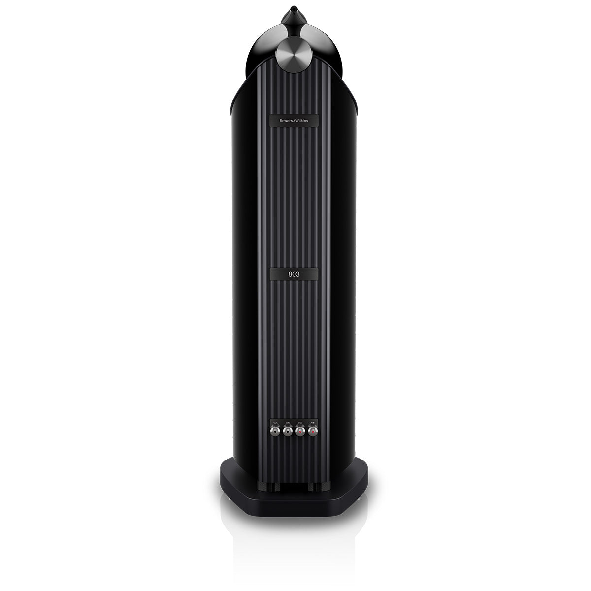 Bowers & Wilkins 803 D5 Floorstanding Loudspeaker - rear view of single Stealth Black speaker