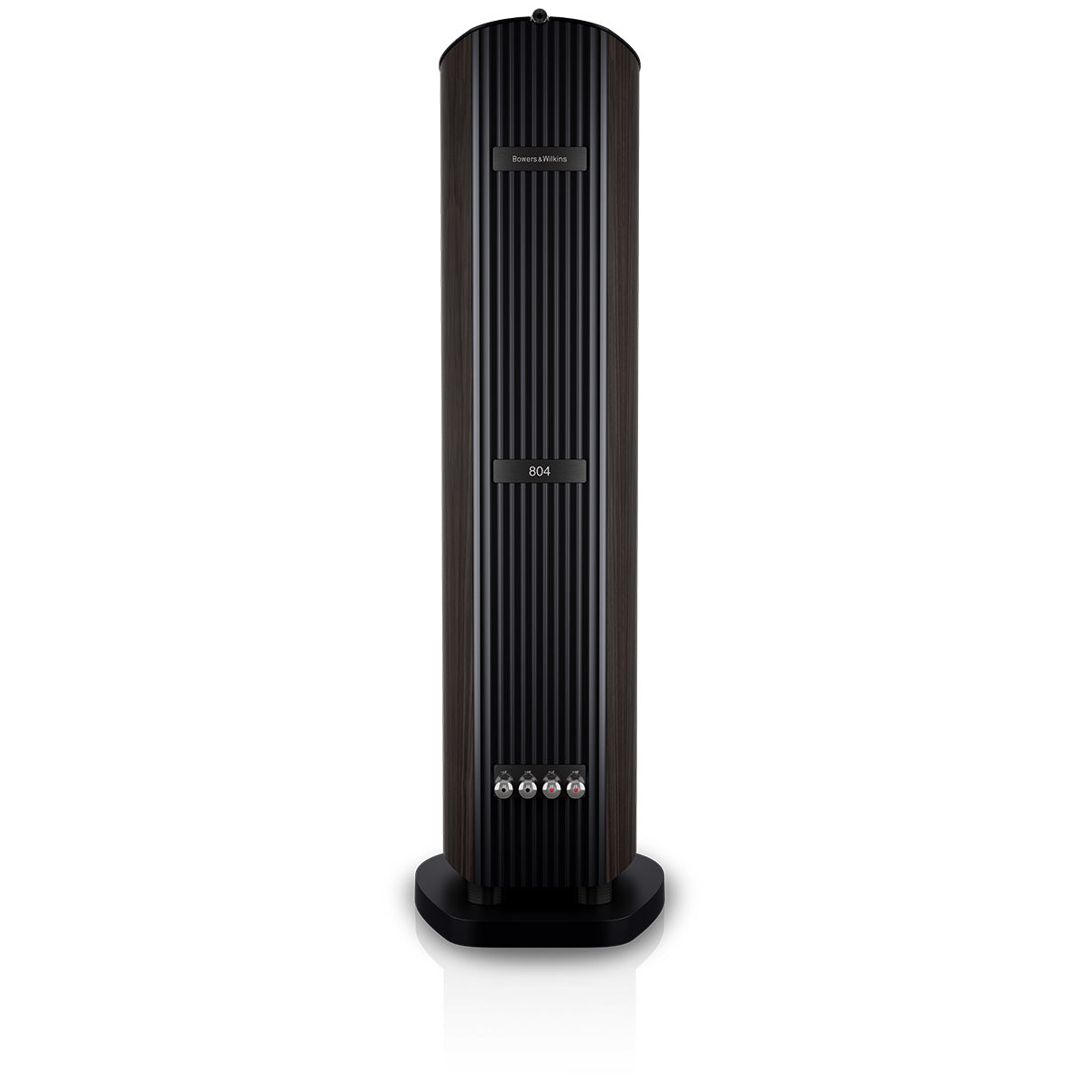 Bowers & Wilkins 804 D5 Floorstanding Loudspeaker - rear view of single Dark Walnut speaker