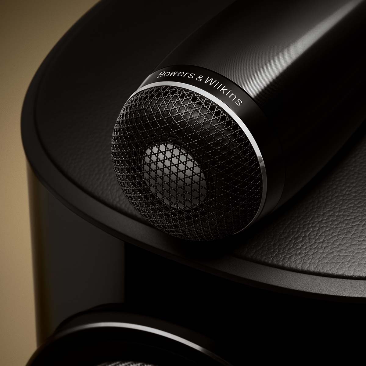 Bowers & Wilkins 804 D5 Floorstanding Loudspeaker - detail of top driver of single Stealth Black speaker