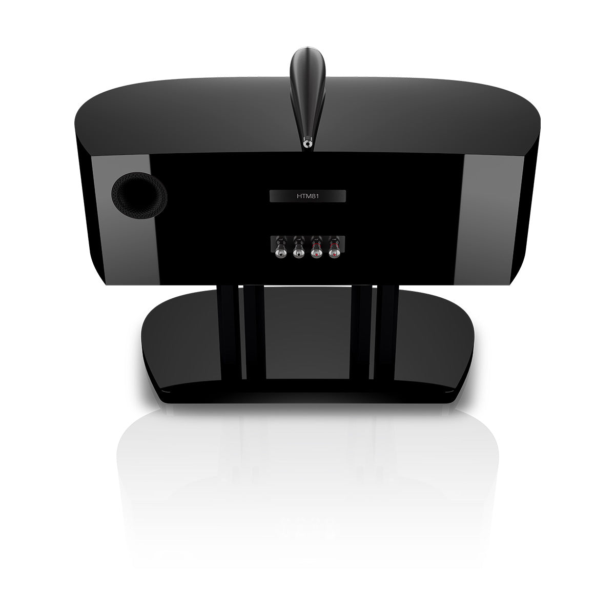Bowers & Wilkins HTM81 D5 Center Channel Loudspeaker - rear view of Stealth Black speaker