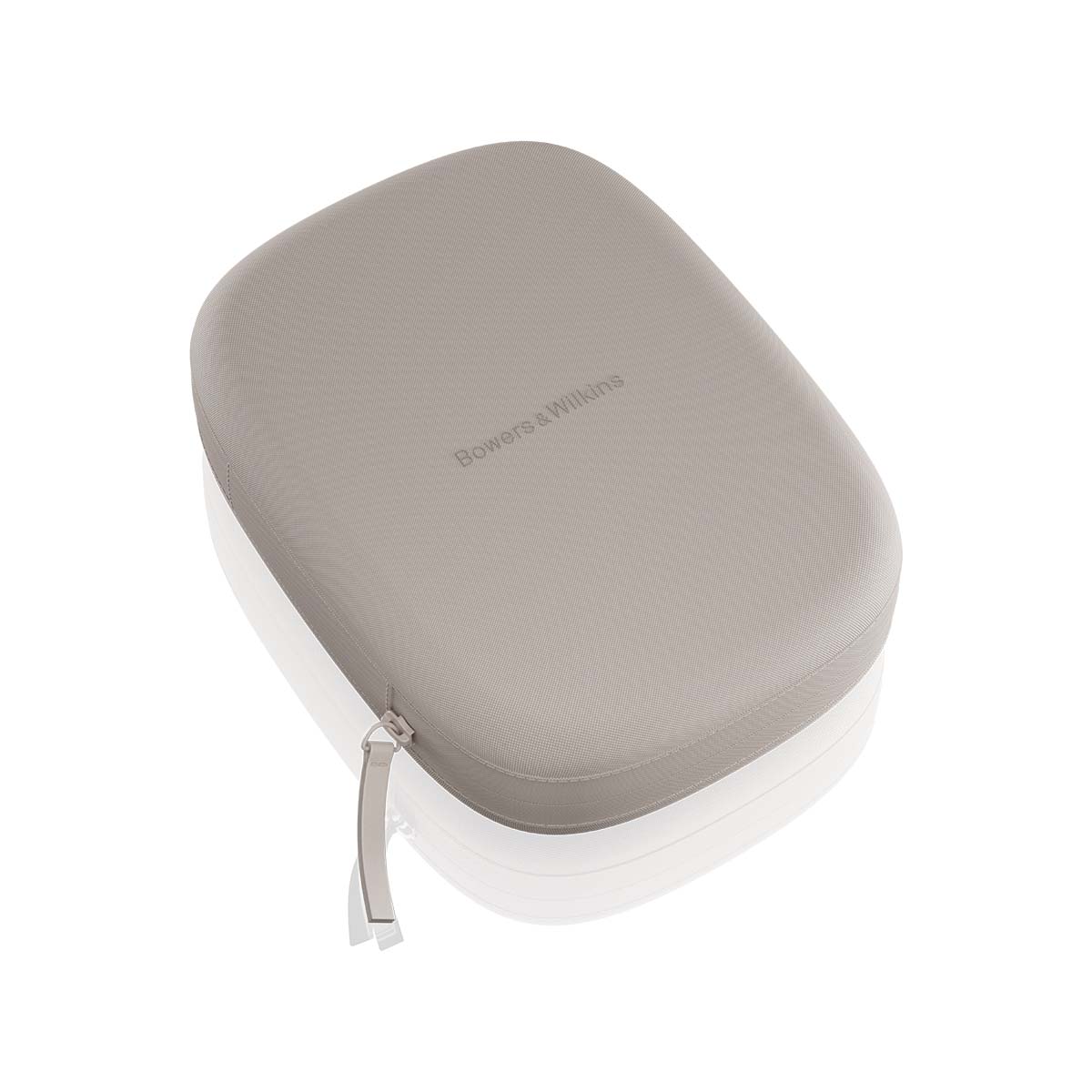 Bowers & Wilkins Px8 S2 Wireless Over-Ear Headphones - Stone - closed carrying case