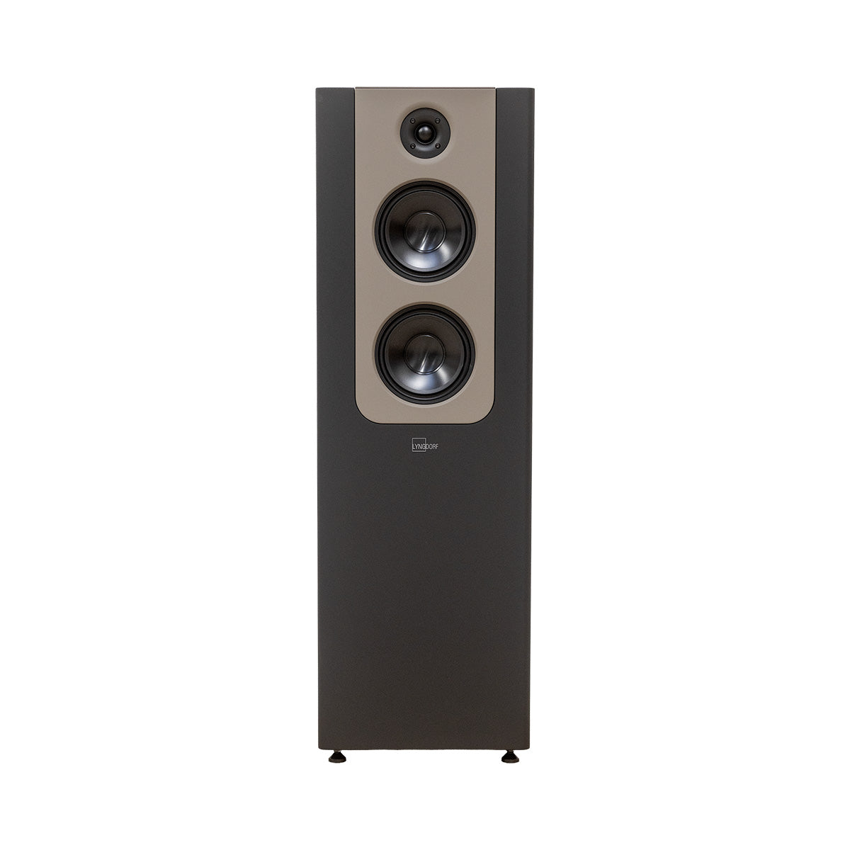 Lyngdorf FR-2 Speaker - Black with mocca baffle and no grille