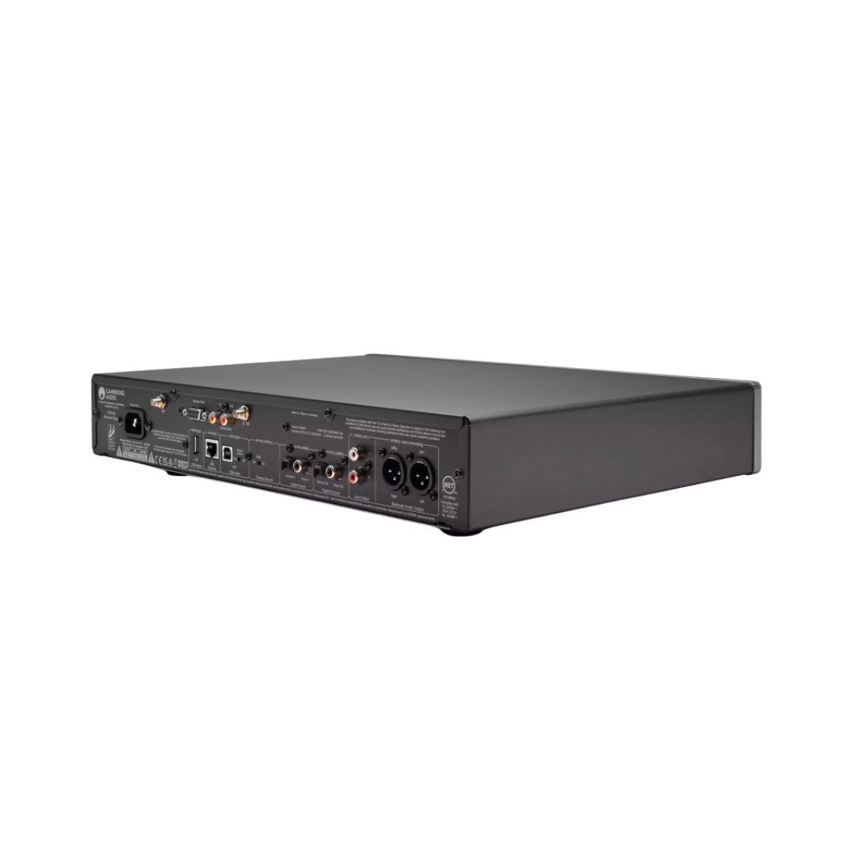 Back panel of a Cambridge Audio CXN100 Network Music Streamer