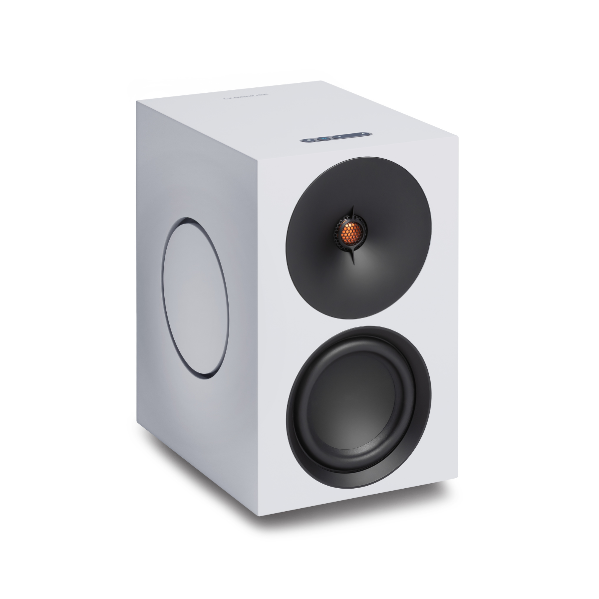White Cambridge Audio L/R X Advanced active stereo streaming speakers