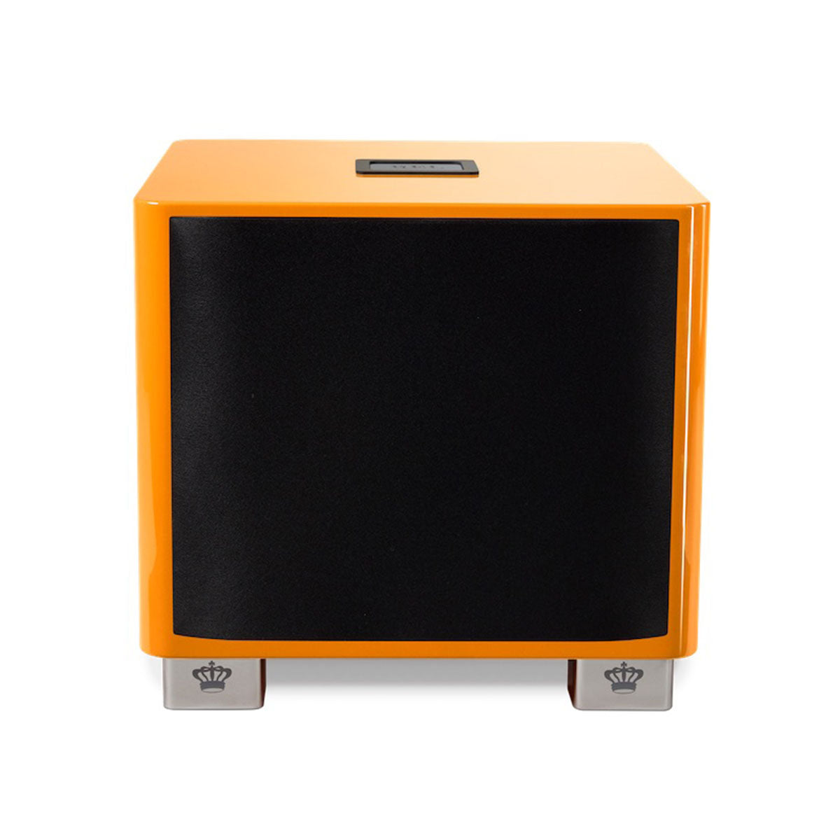REL Acoustics T/9x SE Subwoofer Orange front view with grille