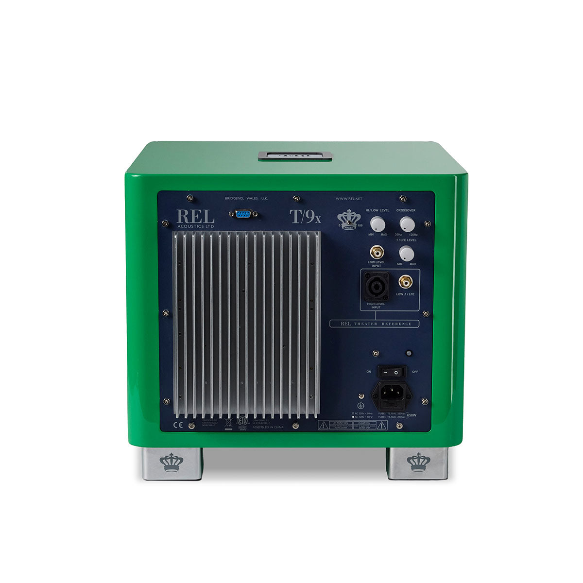REL Acoustics T/9x SE Subwoofer Green rear view