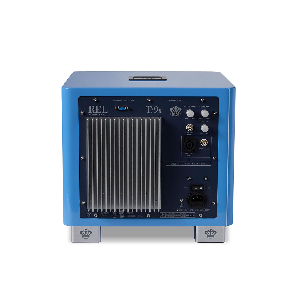REL Acoustics T/9x SE Subwoofer Blue rear view
