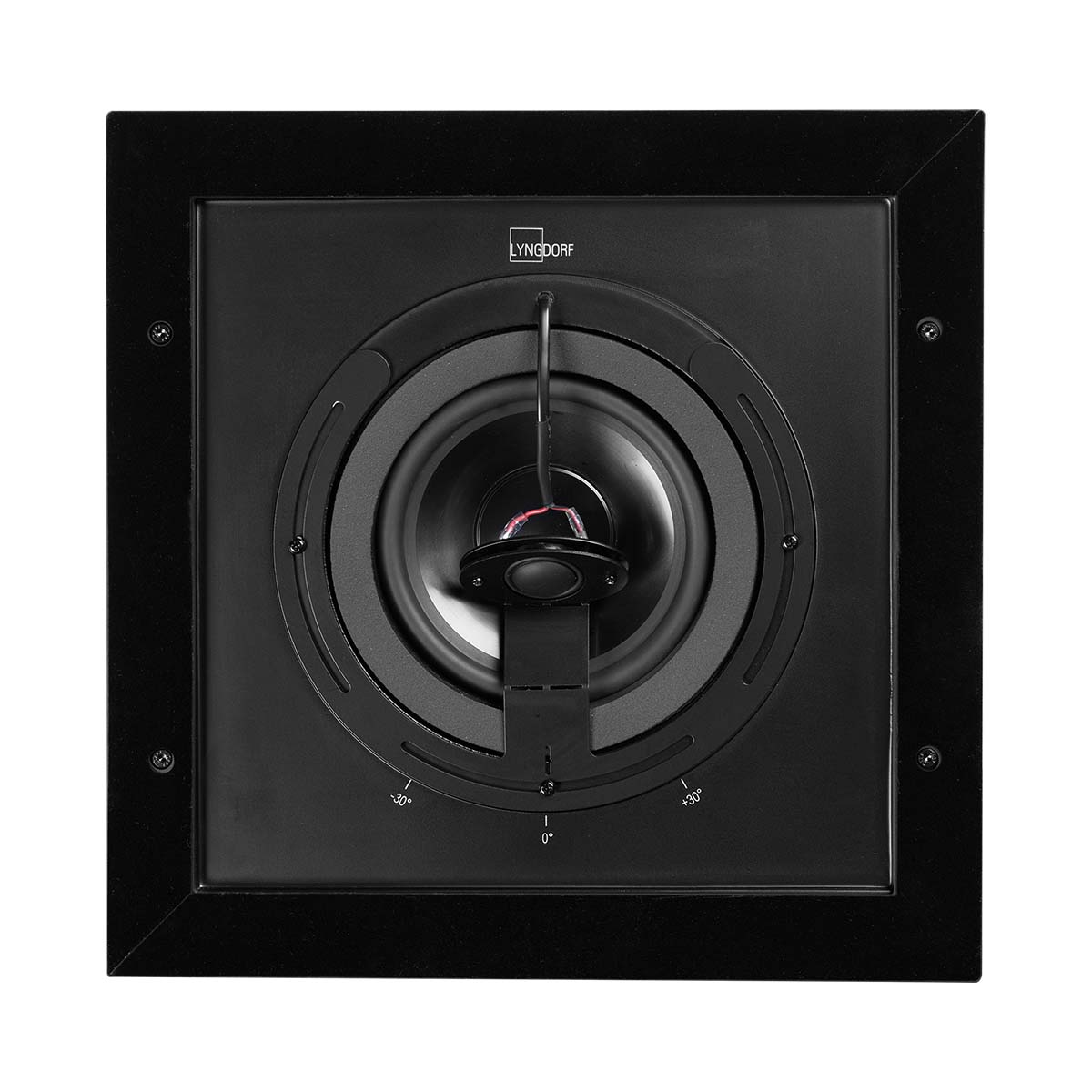 Lyngdorf D-5 IC In-Ceiling Speaker front view without grille