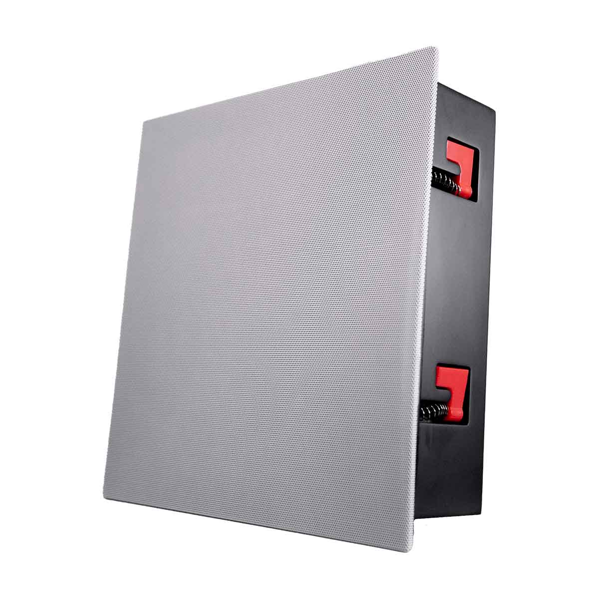 Lyngdorf D-5 In-Wall Speaker front view with grille angled left