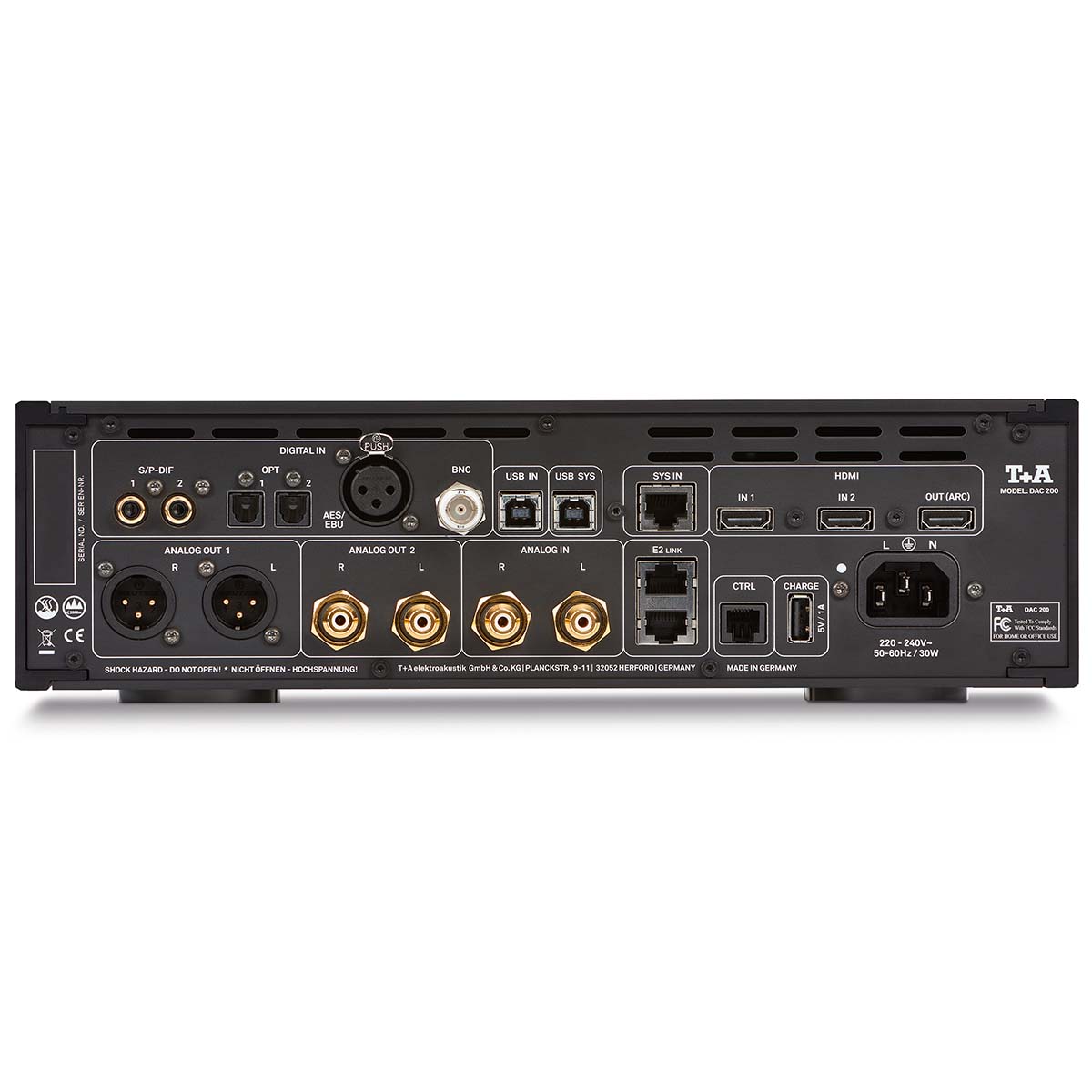 T+A DAC 200 D/A Converter / Pre-Amplifier - rear view