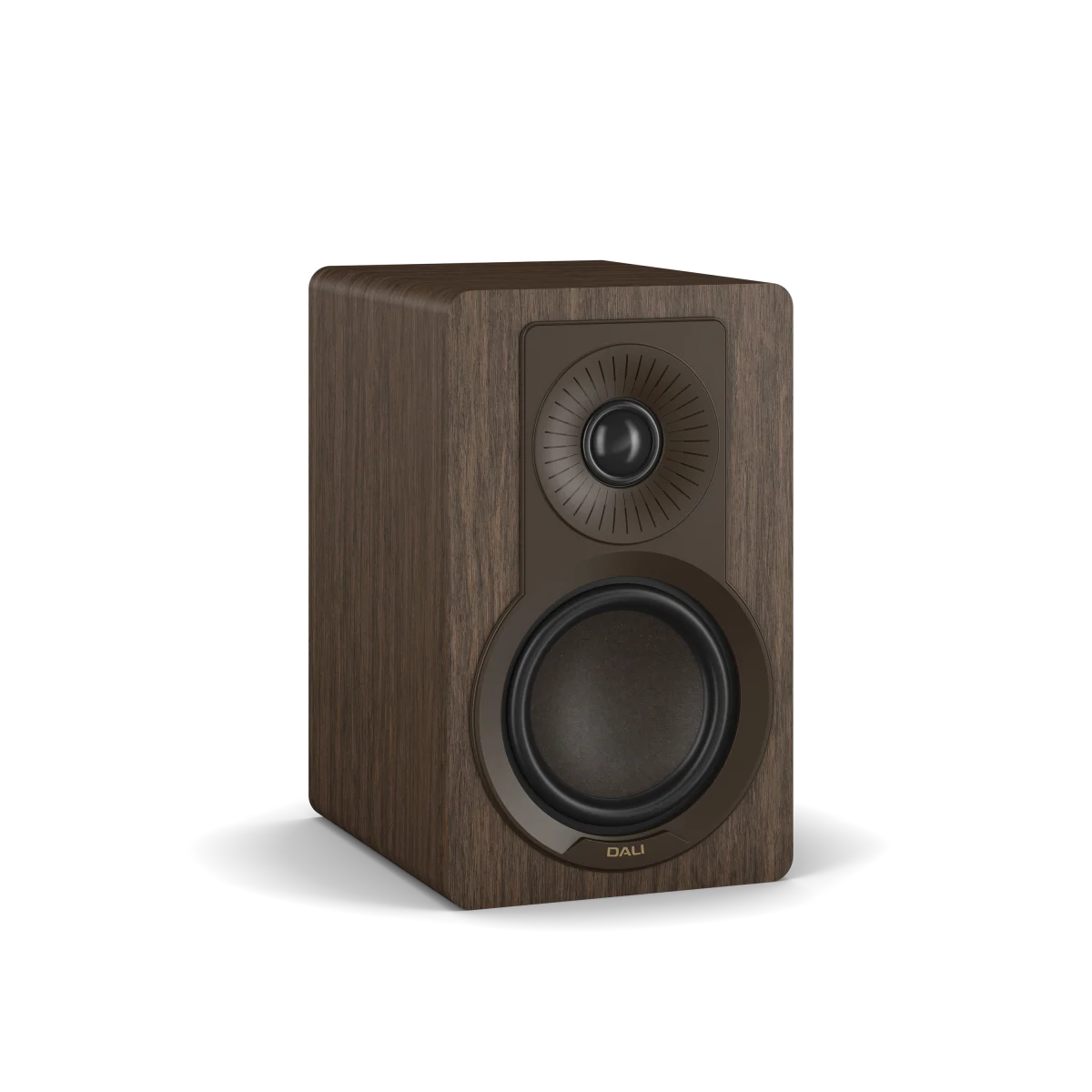 DALI KUPID Compact Passive Bookshelf Speakers in dark walnut