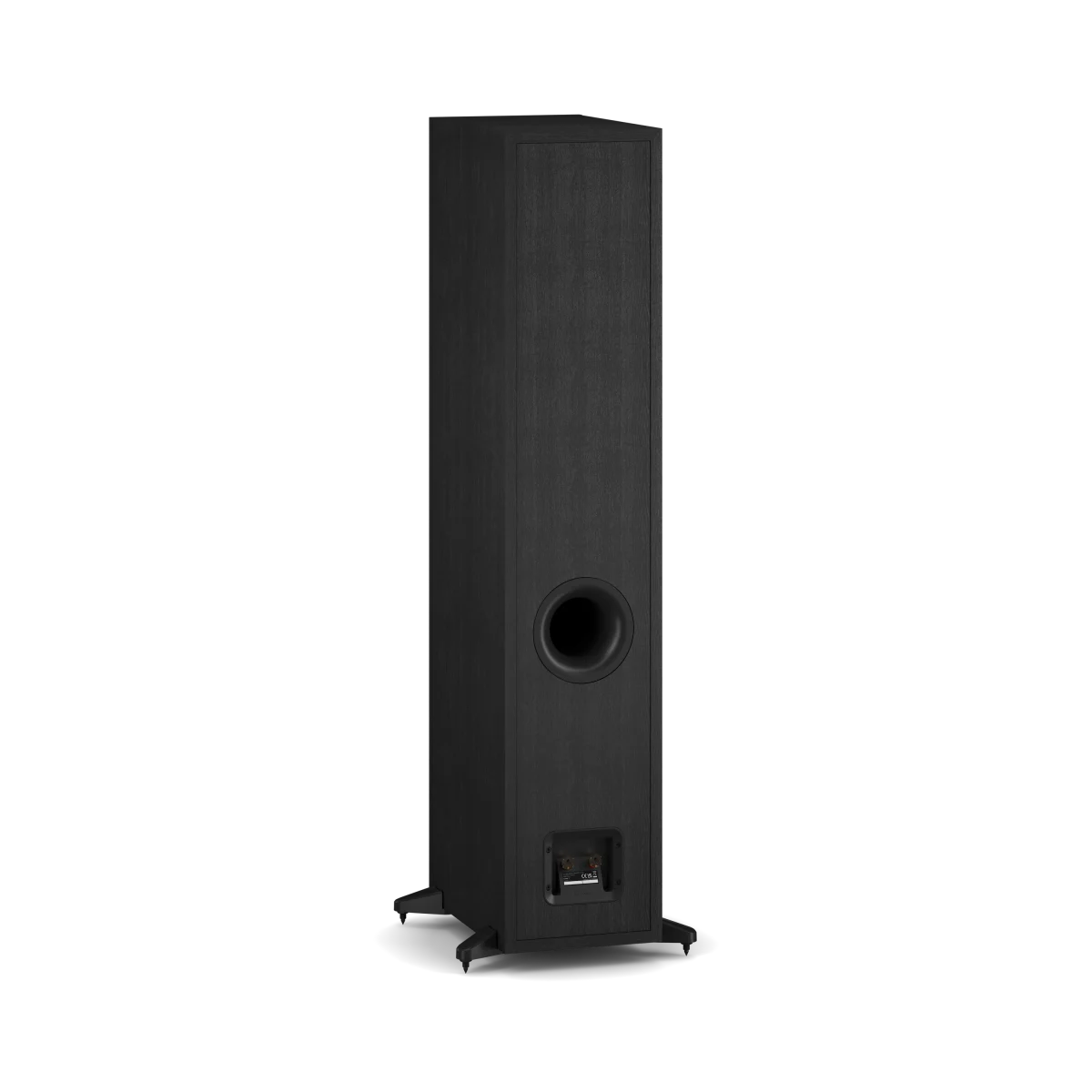 A tall, black ash Dali Sonik 7 floor-standing speaker shown from the side against a plain white background.