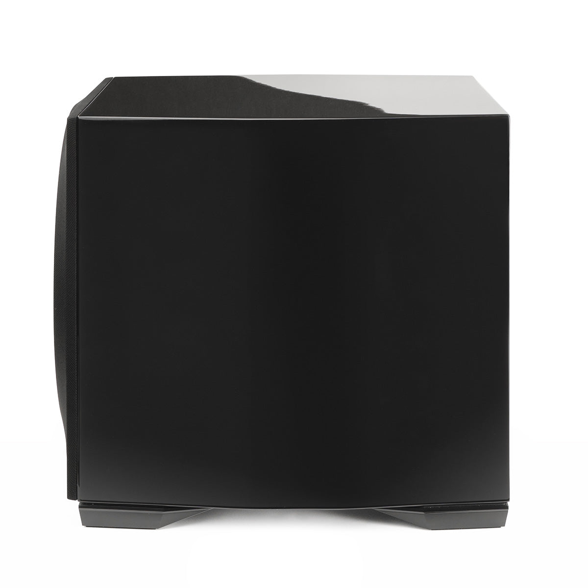 Paradigm Defiance S12 12-inch Subwoofer gloss black with grille side view facing left