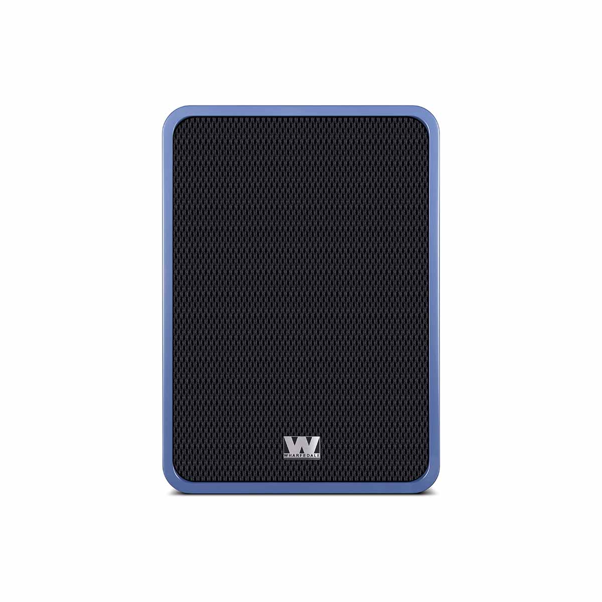 Wharfedale Denton 1S Speaker - single matte blue with grille - front view