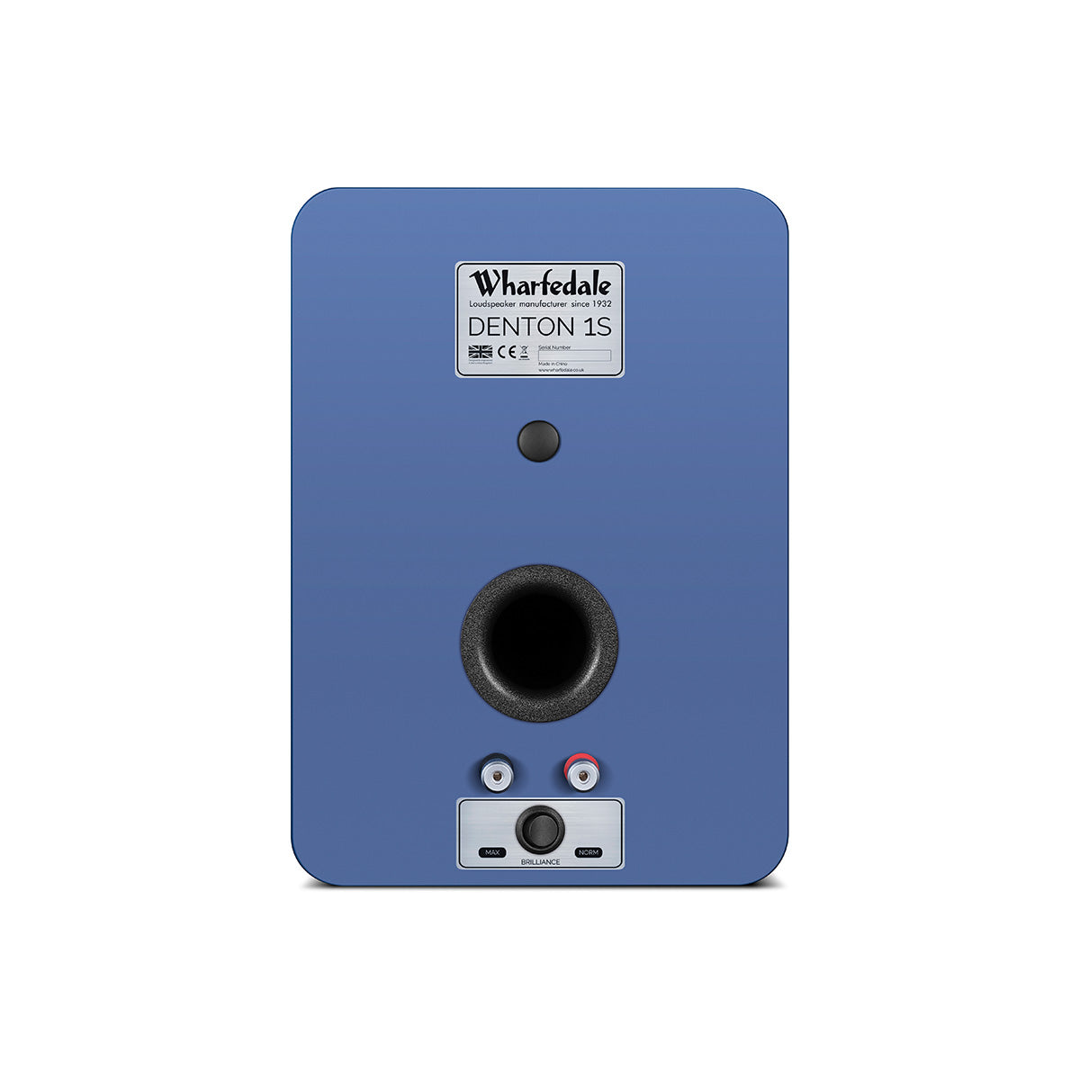 Wharfedale Denton 1S Speaker - single matte blue - rear view