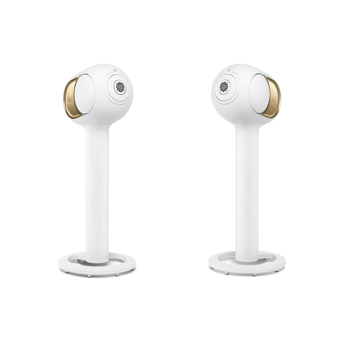 Devialet Phantom Ultimate 108 dB High-End Connected Speaker - Opera de Paris - pair of speakers on Devialet Tree stand facing inward