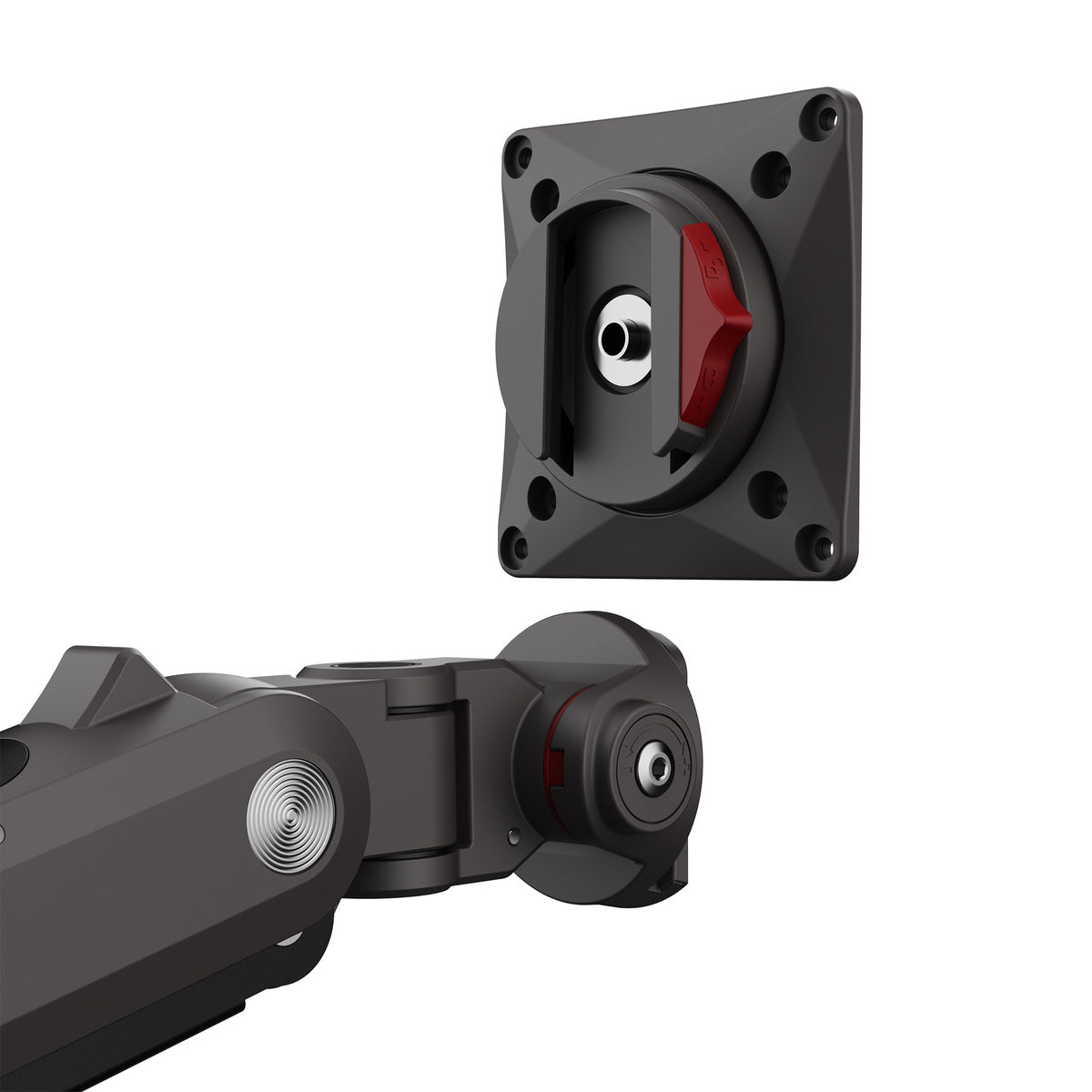 Close-up of a mechanical component with a white background