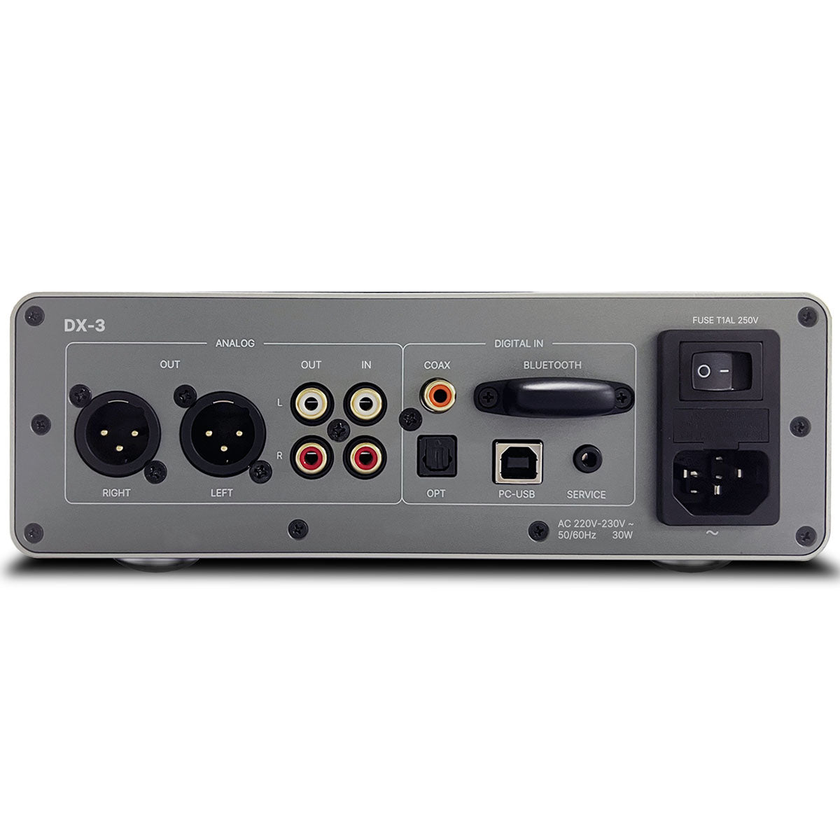Rotel DX-3 Headphone Amplifier - Black - rear view