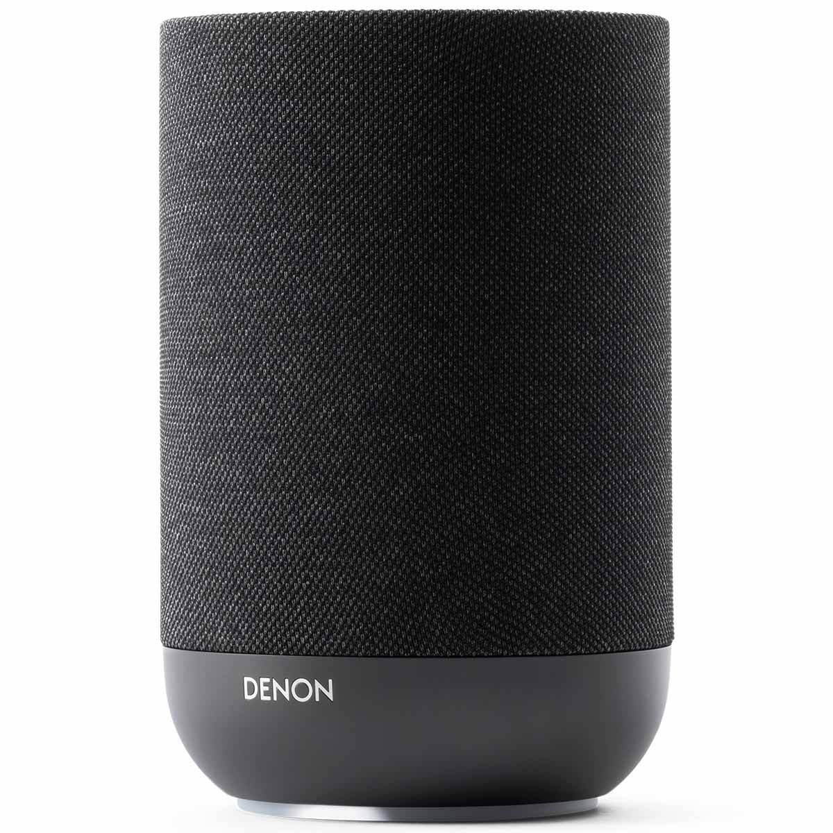 Denon Home 200 Stereo Wireless Smart Speaker - Black - front view angled left