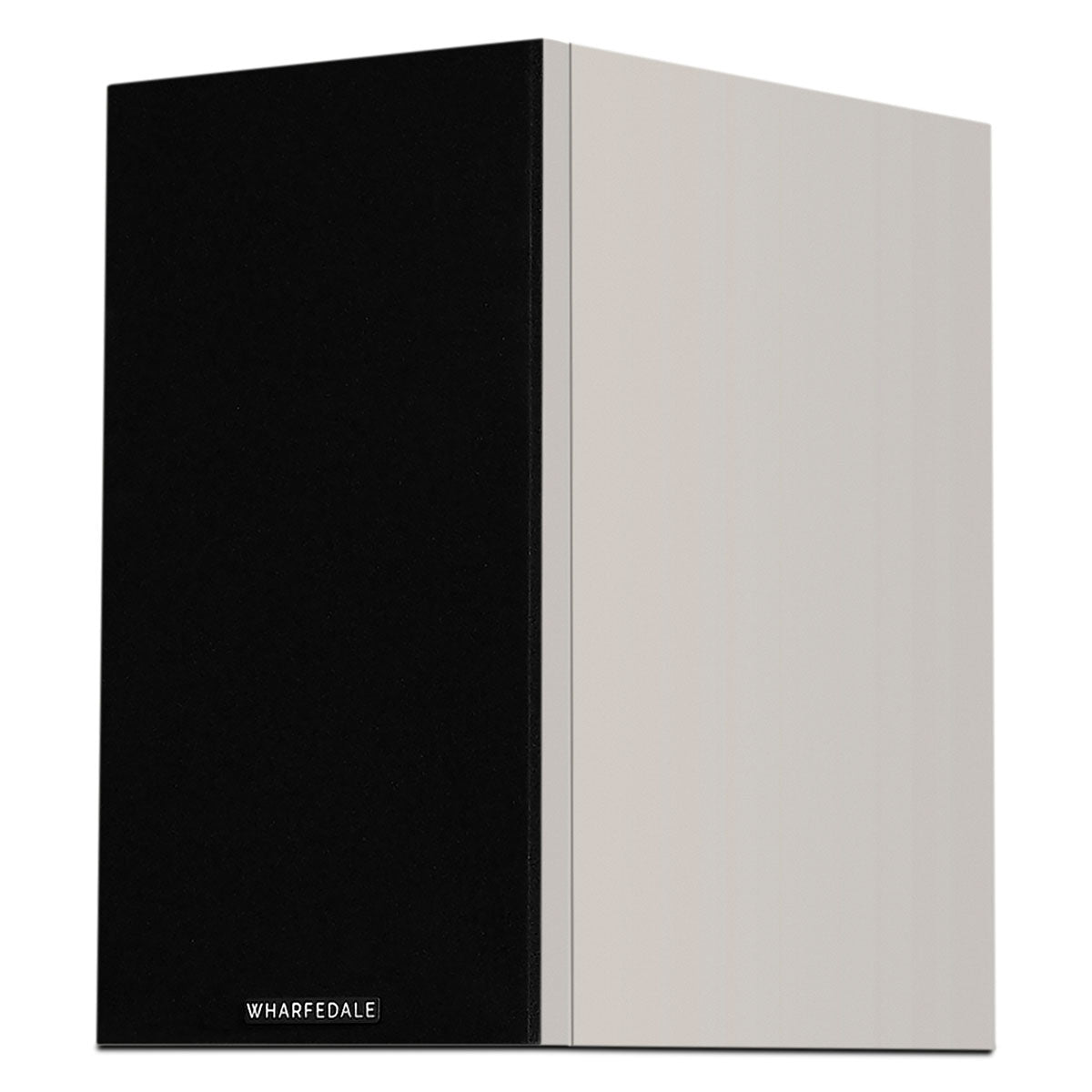 Wharfedale Diamond 12.1i 2-Way Bookshelf Speakers - single grey speaker front view angled left with grille