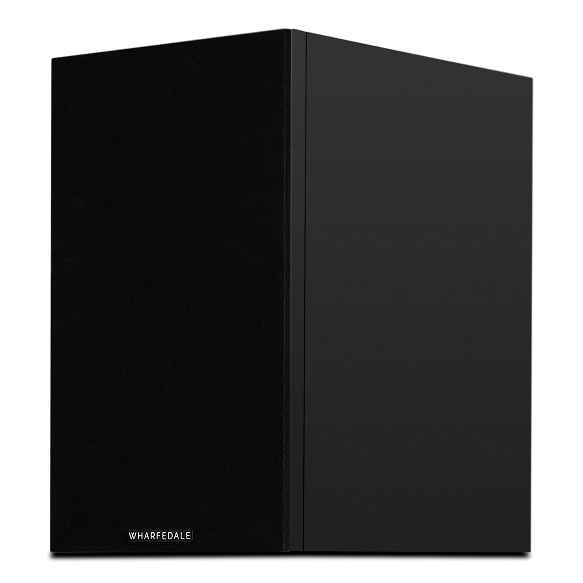 Wharfedale Diamond 12.2i 2-Way Bookshelf Speakers - single black speaker front view angled left with grille