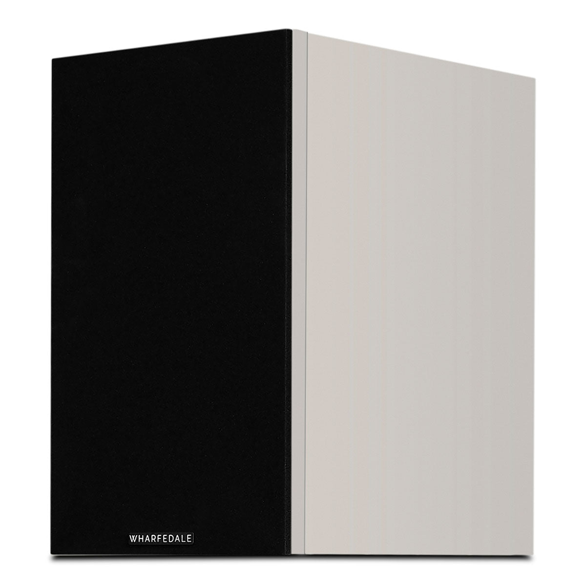 Wharfedale Diamond 12.2i 2-Way Bookshelf Speakers - single grey speaker front view angled left with grille