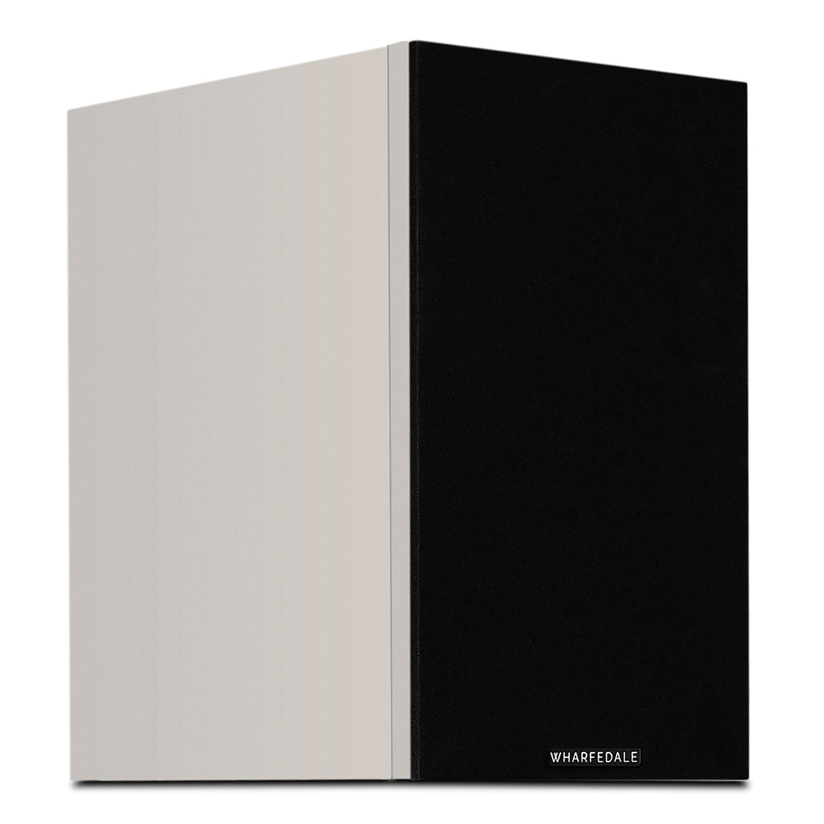 Wharfedale Diamond 12.2i 2-Way Bookshelf Speakers - single grey speaker front view angled right with grille