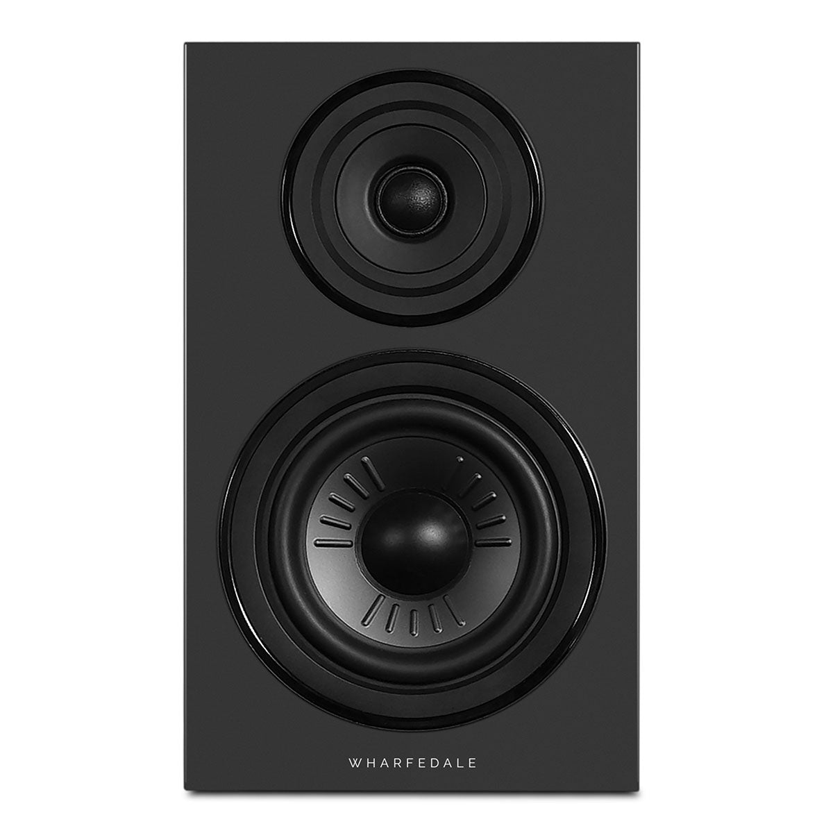 Wharfedale Diamond 12.2i 2-Way Bookshelf Speakers - single walnut speaker front view without grille