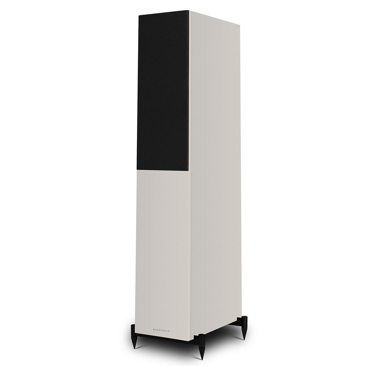Wharfedale Diamond 12.3i 2.5-Way Floorstanding Speakers - single grey speaker front view angled left with grille