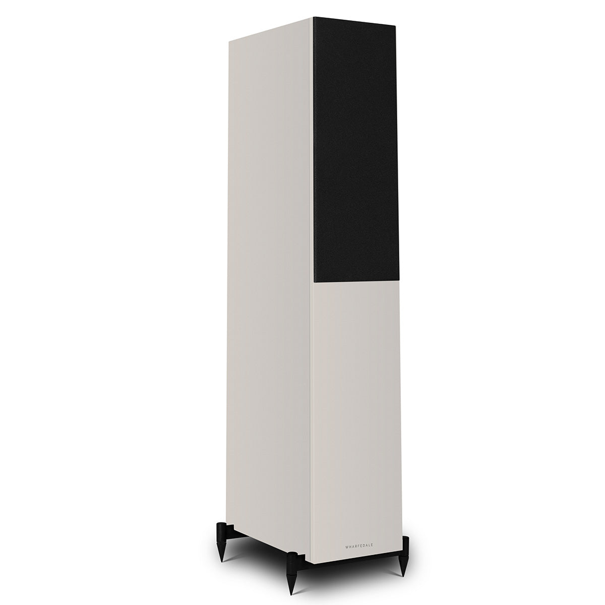 Wharfedale Diamond 12.3i 2.5-Way Floorstanding Speakers - single grey speaker front view angled right with grille
