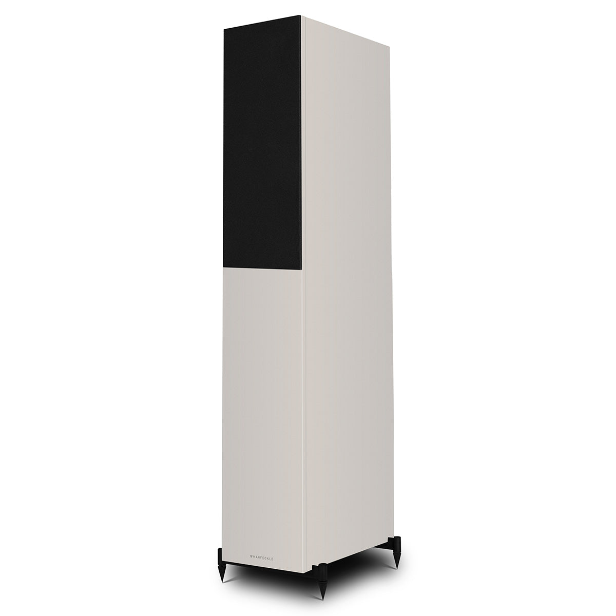 Wharfedale Diamond 12.4i 2.5-Way Floorstanding Speakers - single grey speaker front view angled left with grille