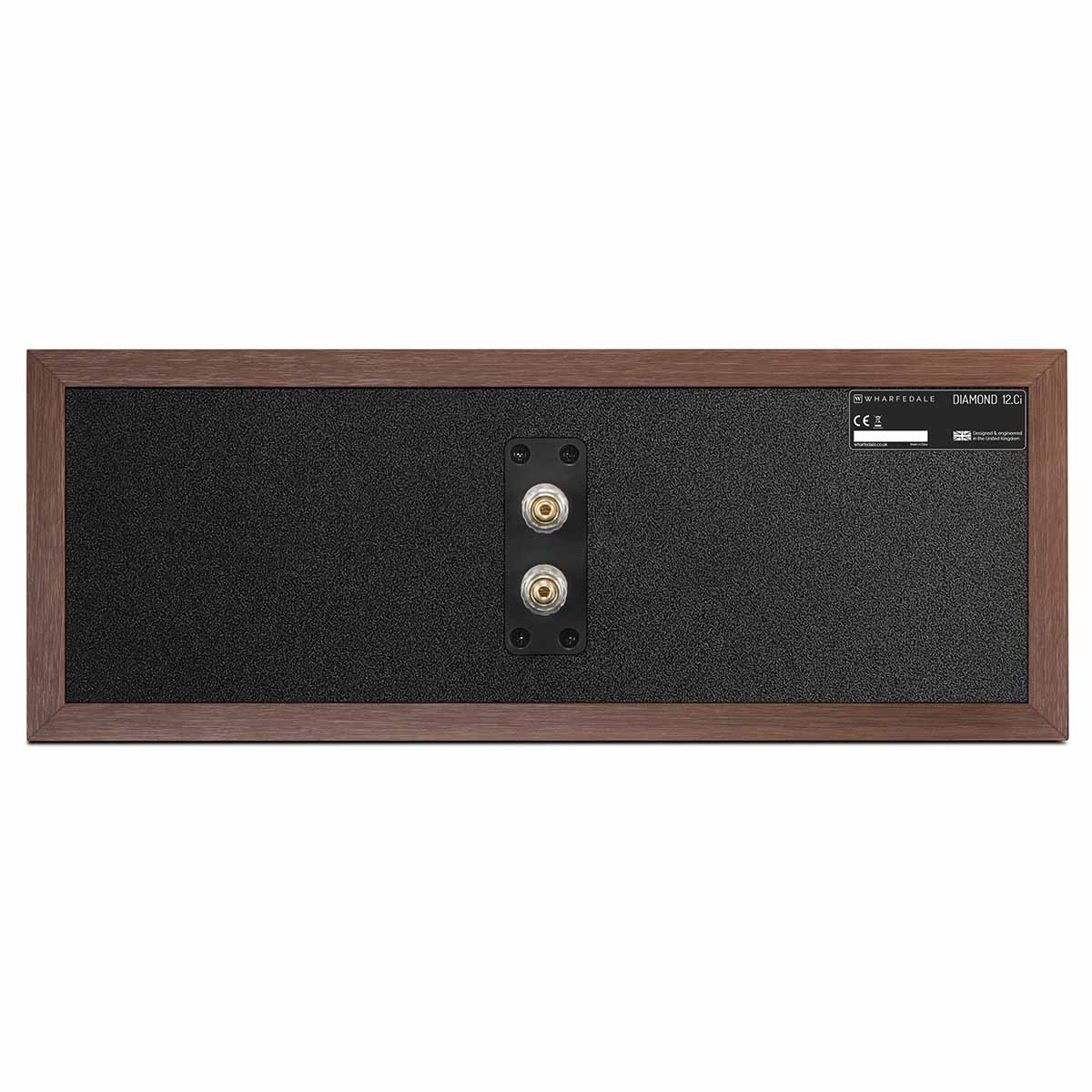 Wharfedale Diamond 12.Ci 2-Way Centre Speaker - single walnut speaker rear view