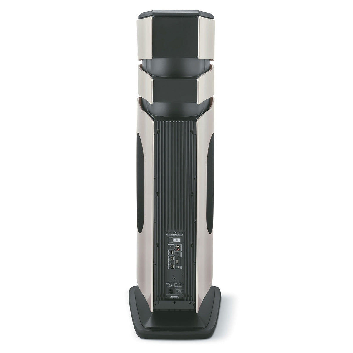 Focal Diva Alta Utopia 4-Way Active Wireless Loudspeaker - single Off-White High Gloss speaker - rear view