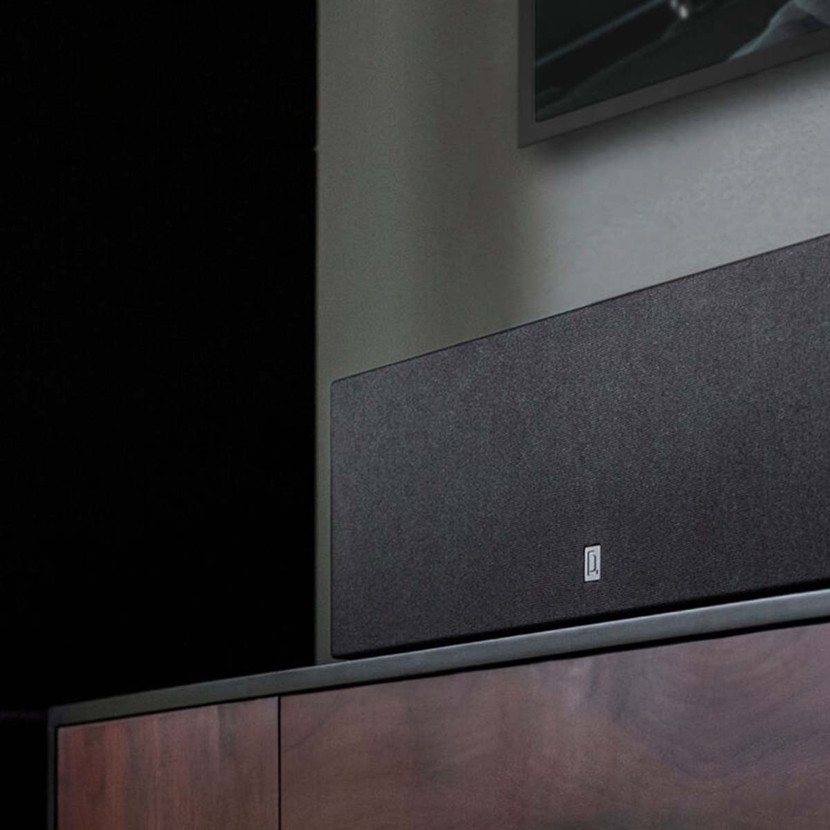 Definitive Technology Dymension DM30 Center Channel Speaker - Each on media cabinet