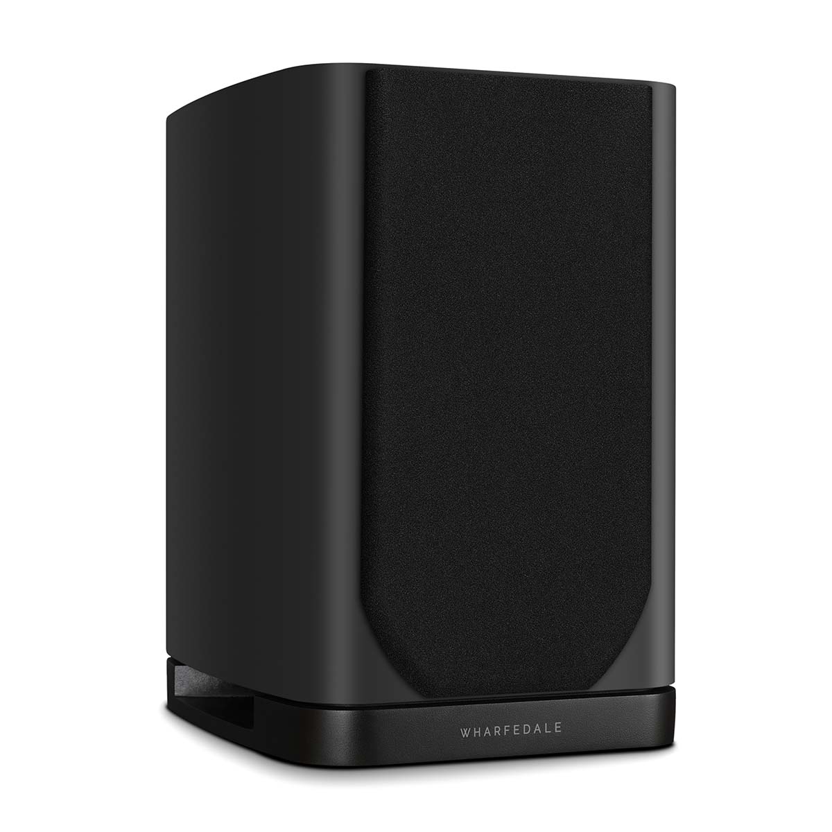 Wharfedale Evo 5.1 5-inch 2-way Bookshelf Speaker - Black - single speaker with grille angled right