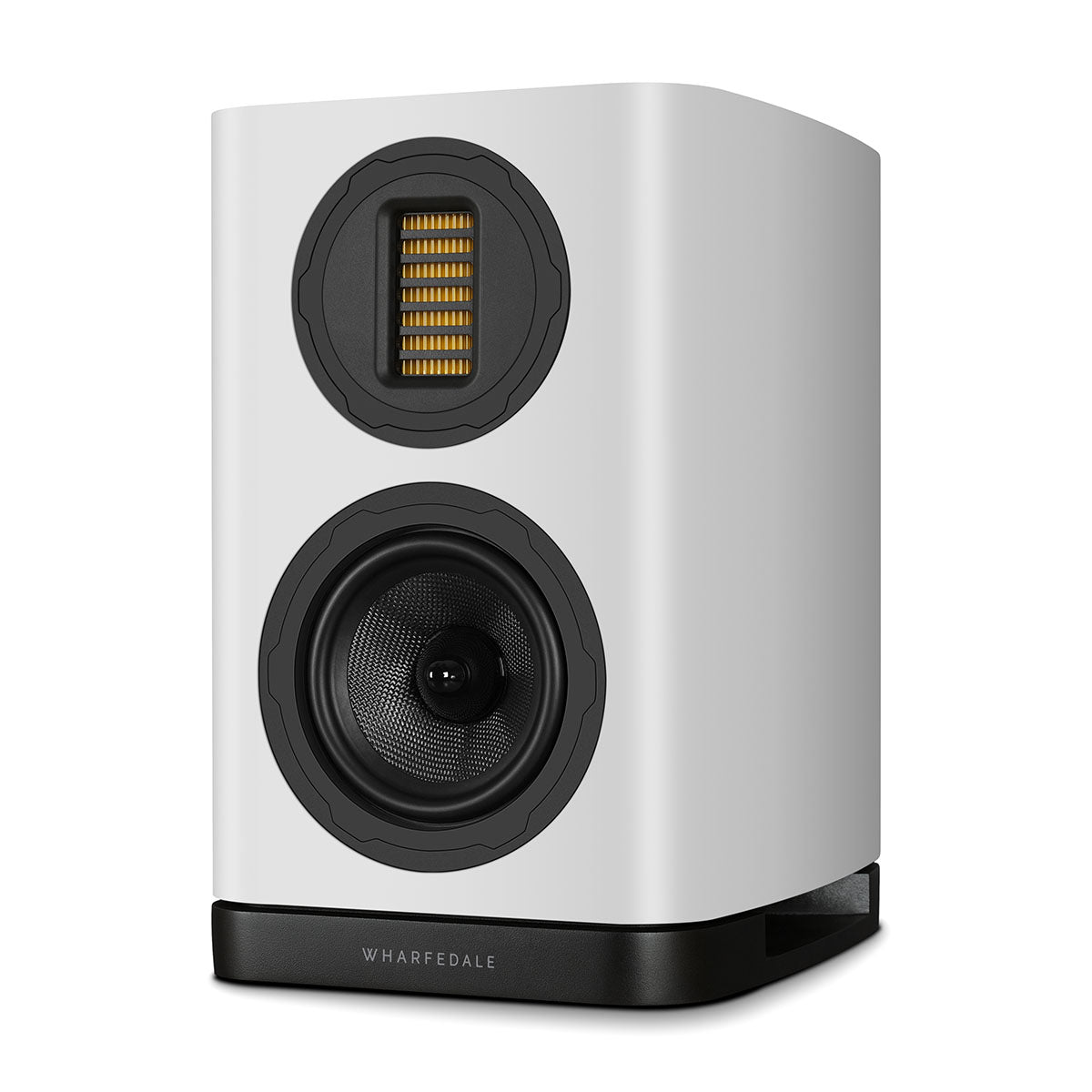 Wharfedale Evo 5.1 5-inch 2-way Bookshelf Speaker - White - single speaker without grille angled left