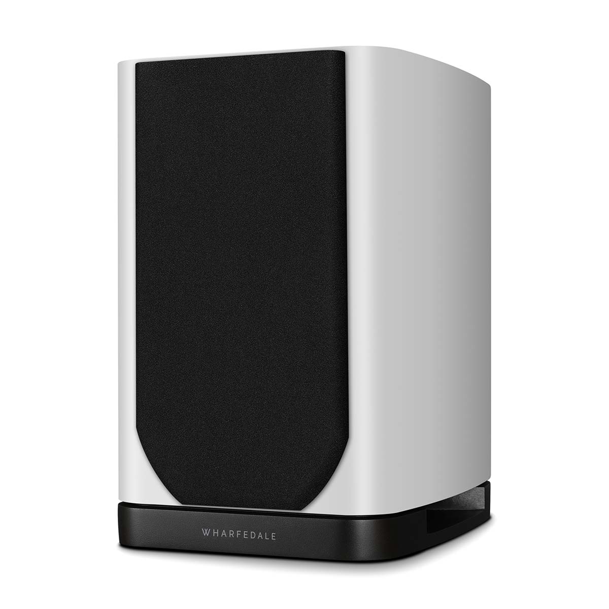 Wharfedale Evo 5.1 5-inch 2-way Bookshelf Speaker - White - single speaker with grille angled left