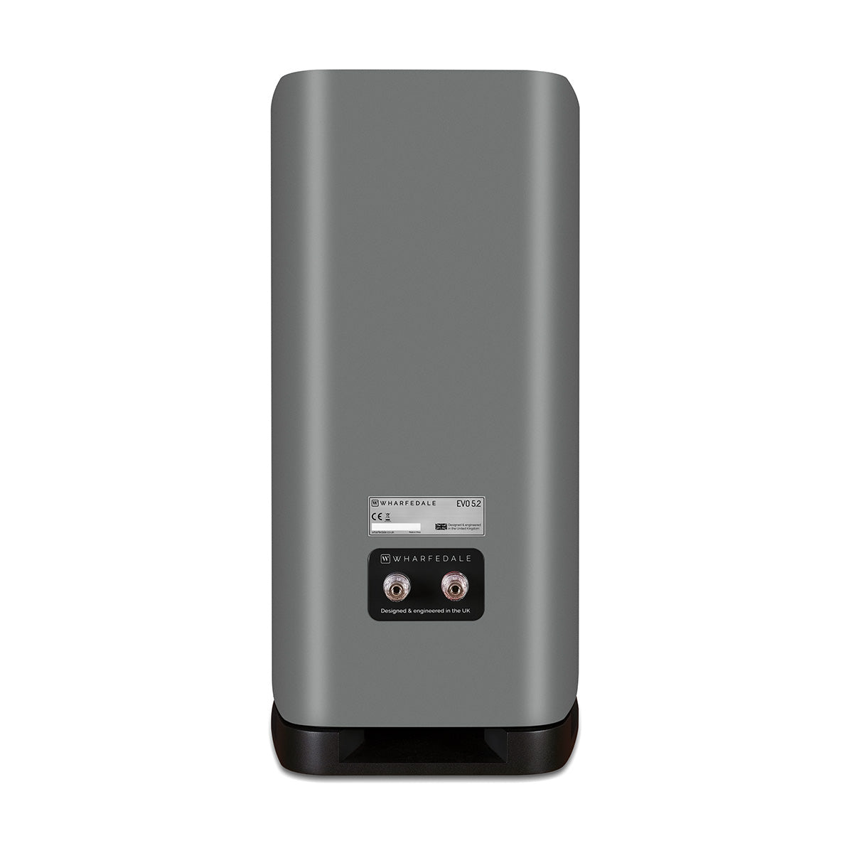 Wharfedale Evo 5.2 6-inch 3-way Standmount Speakers - Grey - single speaker rear view