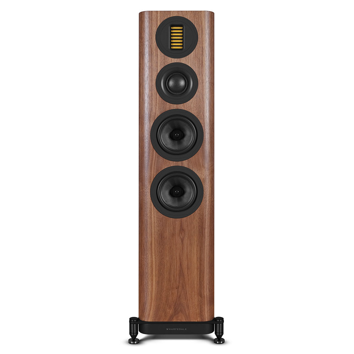 Wharfedale Evo 5.3 Dual 5-inch 3-way Floorstanding Speakers - Walnut - single speaker without grille front view