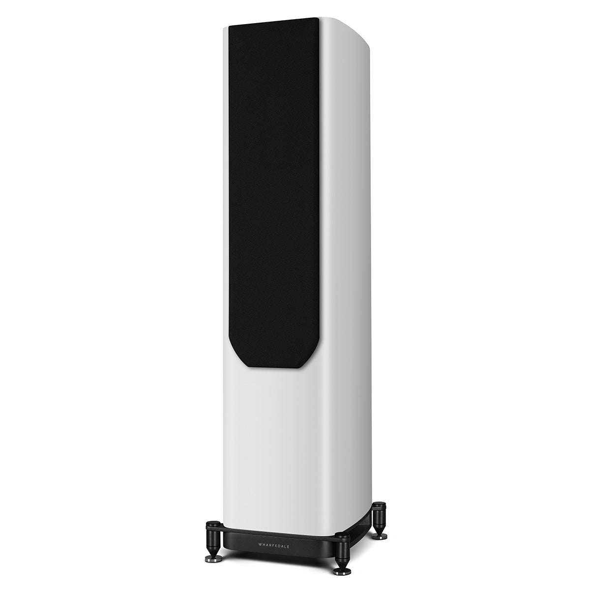 Wharfedale Evo 5.3 Dual 5-inch 3-way Floorstanding Speakers - White - single speaker with grille angled left