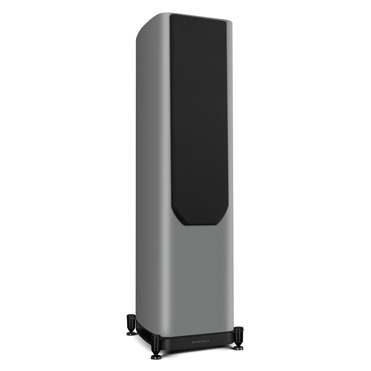 Wharfedale Evo 5.4 Dual 6-inch 3-way Floorstanding Speakers - Grey - single speaker with grille angled right