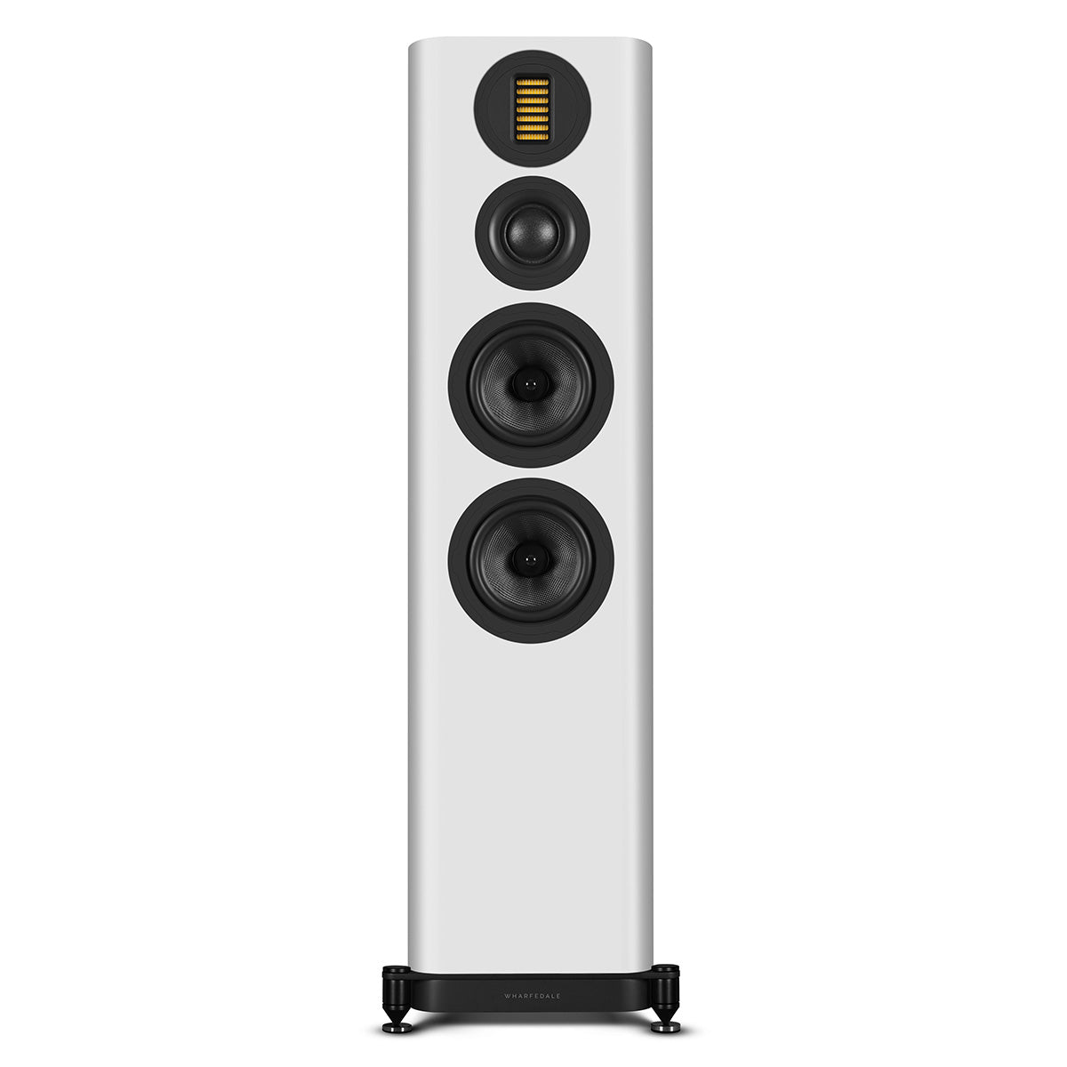 Wharfedale Evo 5.4 Dual 6-inch 3-way Floorstanding Speakers - White - single speaker without grille front view