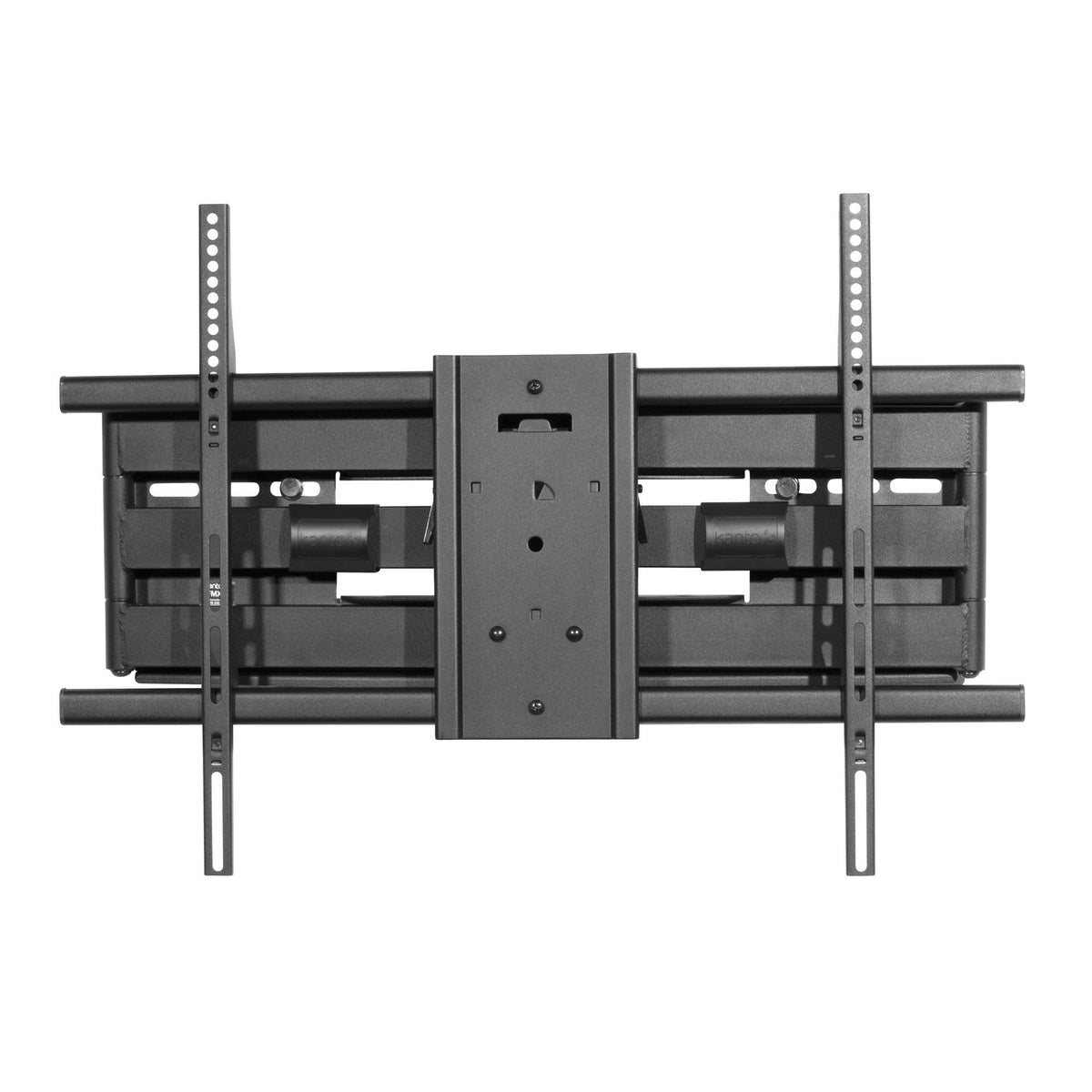 Black TV wall mount on a white background