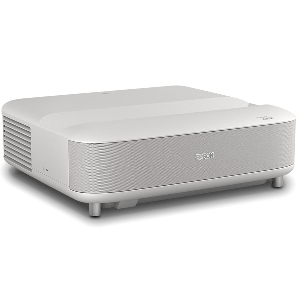 Epson Lifestudio Grand Ultra Short Throw Projector white angled left front view