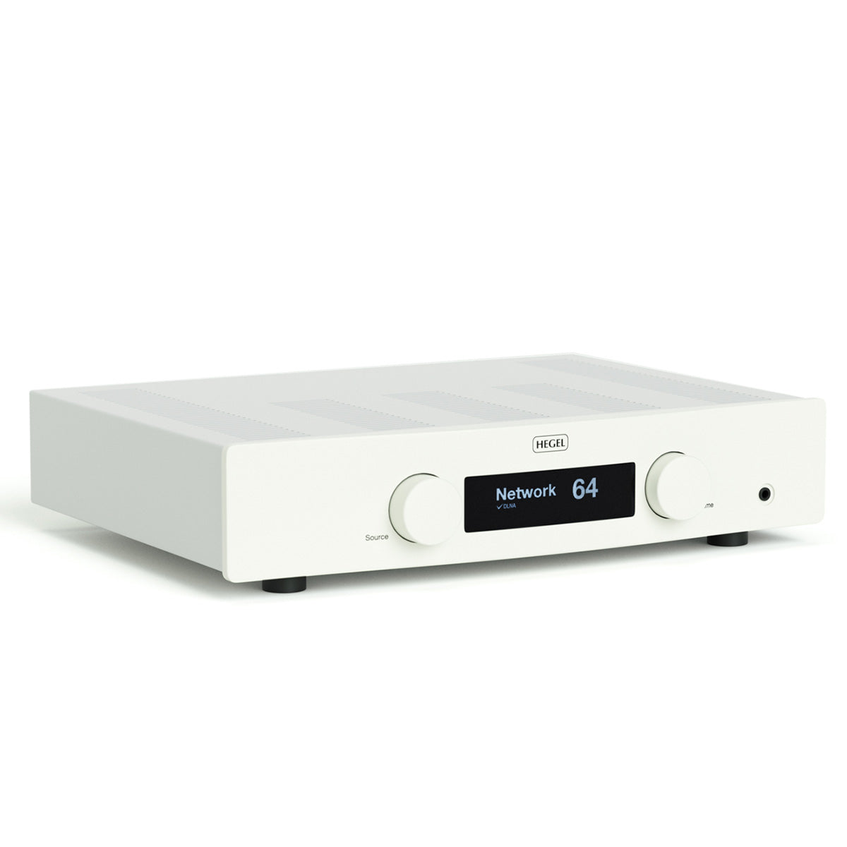 Hegel H120 Integrated Amplifier - white - front view angled right