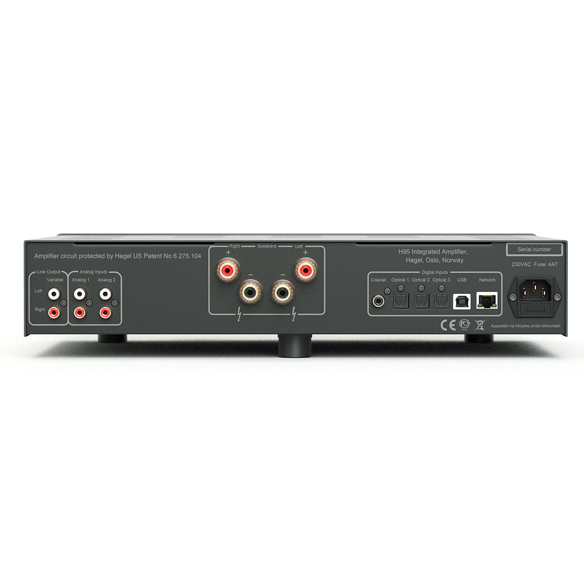 Hegel H95 Integrated Amplifier back view