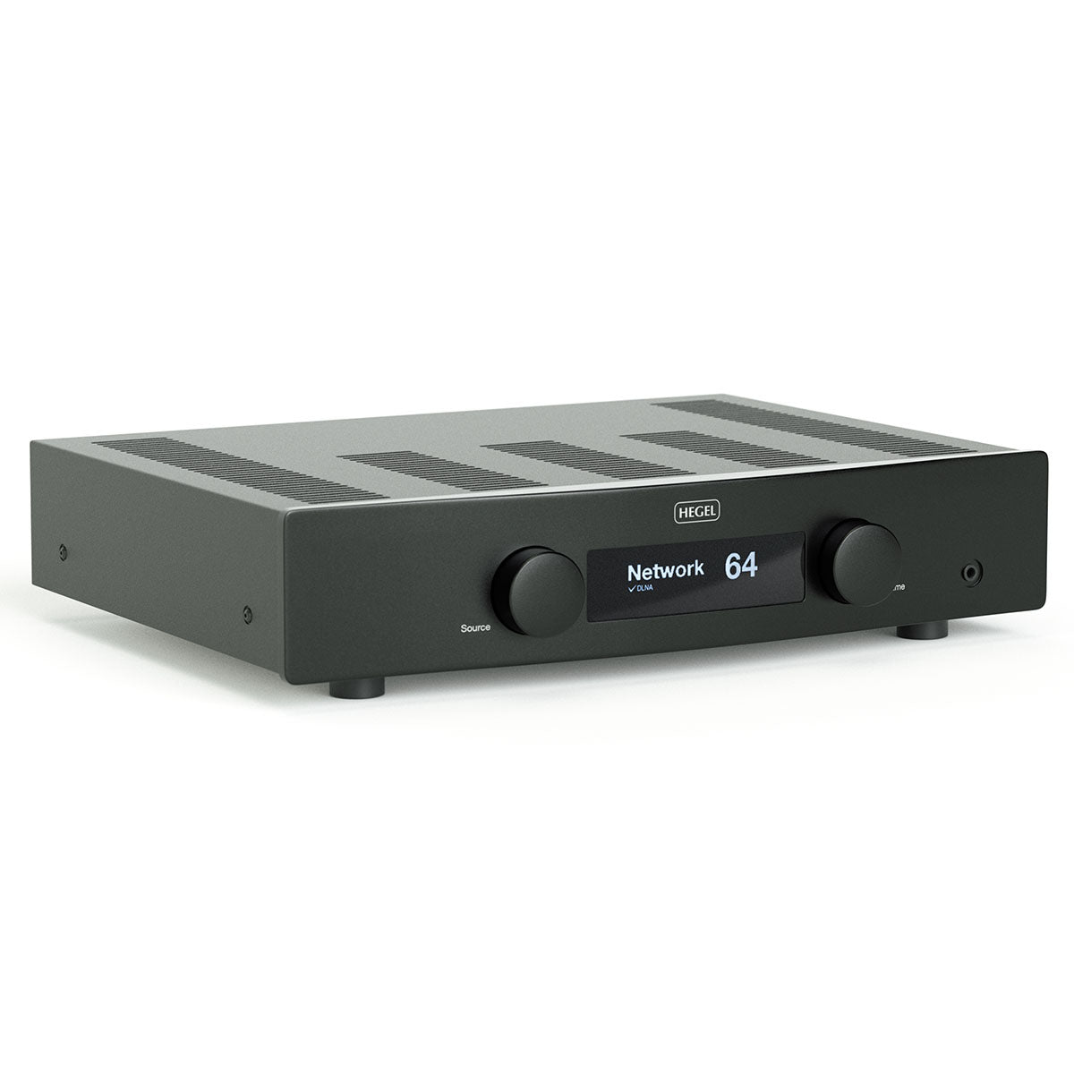 Hegel H95 Integrated Amplifier front view angled right