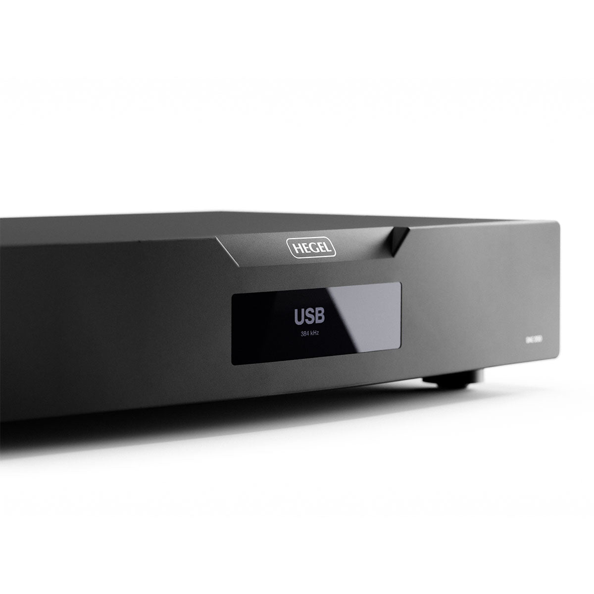 Hegel D50 The Raven Reference DAC - zoomed and angled front view