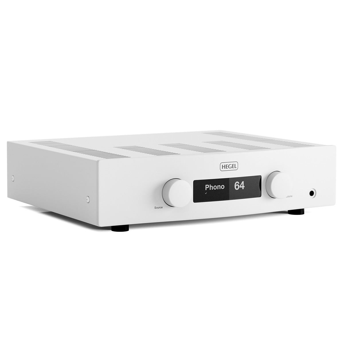Hegel H190v Integrated Amplifier - white - front view angled right